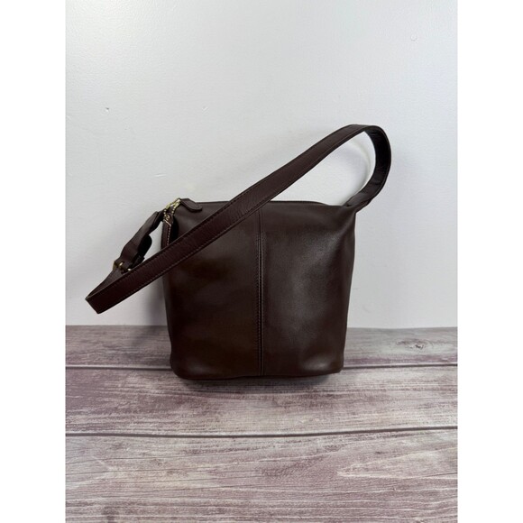 Vintage COACH 4148 Dark Brown Leather Soho Shoulder Bag Made in USA EXCELLENT - Picture 1 of 16